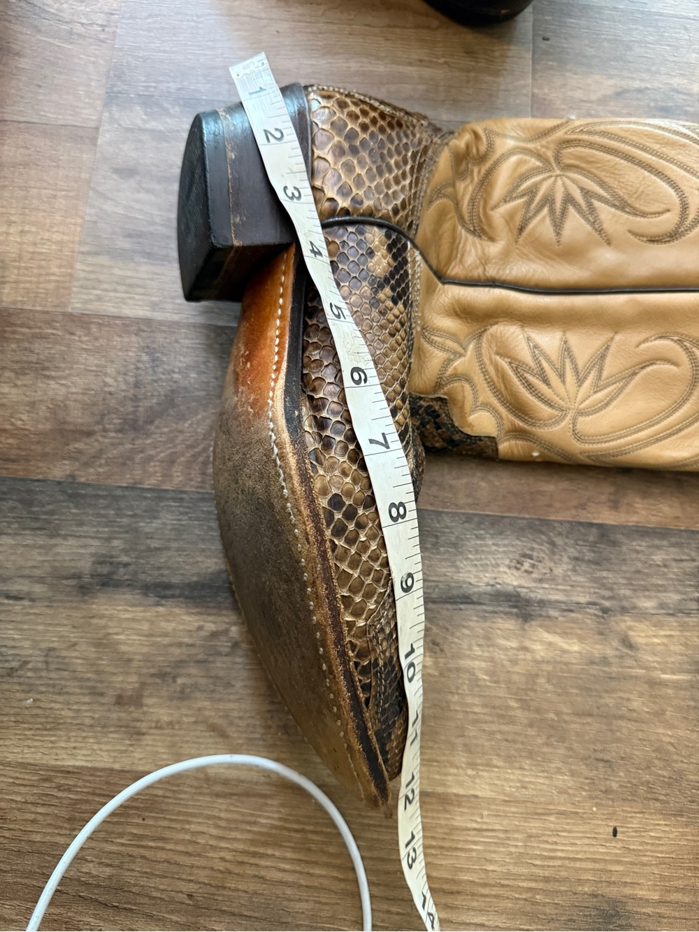 Vintage Python Snakeskin Cowboy Boots | USA Made - Picture 11 of 12